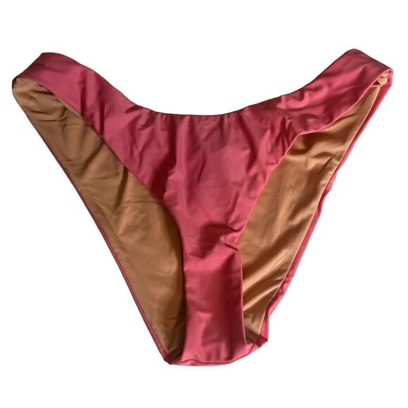 J Crew Pink Mid Rise Cheeky Bikini Bottom - Size Medium - NWT - Picture 1 of 5